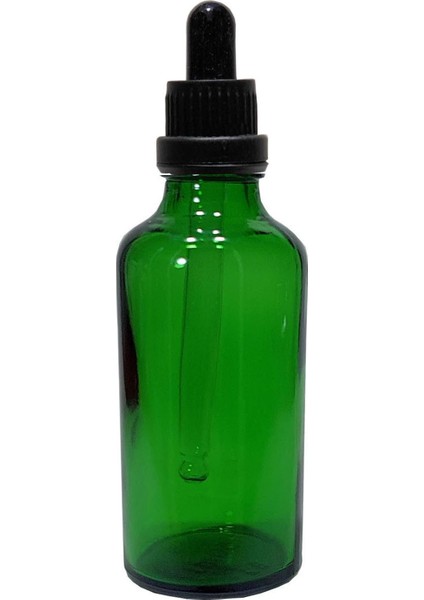 10 Adet Yeşil Cam Şişe 50 ml Cam Damlalıklı
