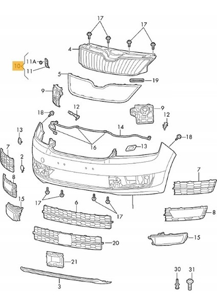 Ön Tapon Braketi Sag Rapid -Toledo Rapid -Toledo fiyatları