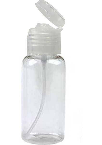50 Adet 50 ml Boş Şişe Şeffaf Kapak Kolonya, Sıvı Dezenfektan Likit Şişe