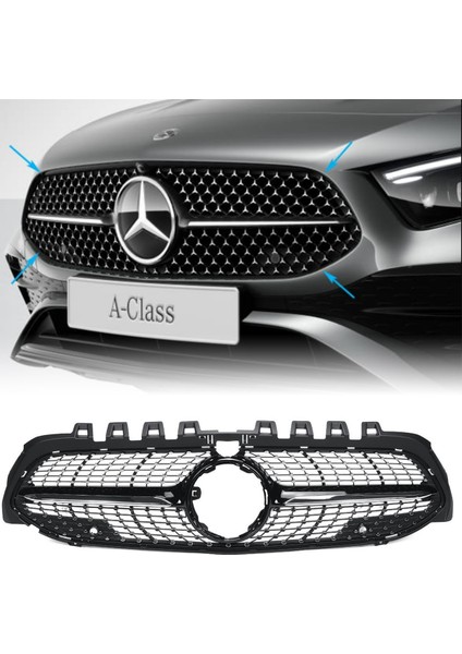 Panjur (Krom/Siyah, Daimond, Kameralı) A-Class W177 19
