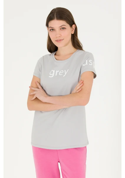 U.S. Polo Assn. Kadın Gri T-Shirt 50276741-VR024