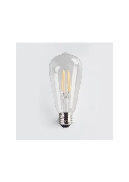8W Edison LED Ampul 6'lı (St-64) (Beyaz) CT-4353B