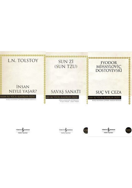 Suç ve Ceza-Savaş Sanatı-Insan Neyle Yaşar 3 Kitap Set