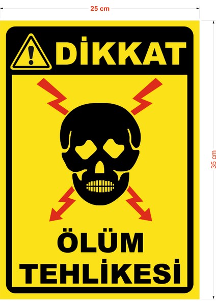Gala Tabela Ölüm Tehlikesi Uyarı Ikaz Tabelası
