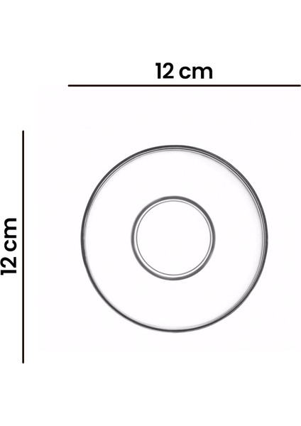 Demet 6'lı Çay Tabağı - 12 cm