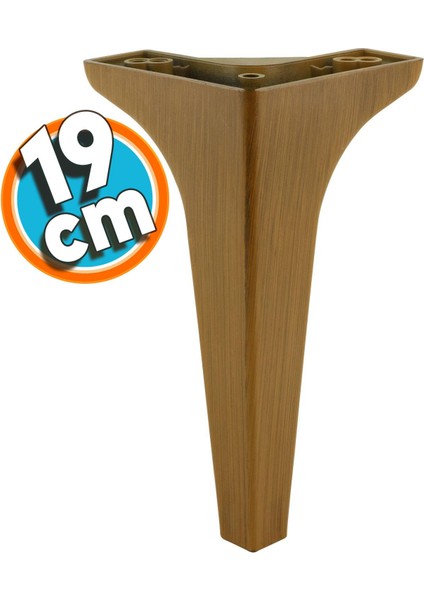 Mobilya Kanepe Çekyat Sehpa Tv Ünitesi Koltuk Ayağı 19 Cm Koyu Kahverengi Baza Ayak