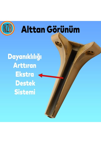 Mobilya Kanepe Çekyat Sehpa Tv Ünitesi Koltuk Ayağı 19 Cm Koyu Kahverengi Baza Ayak fırsatları