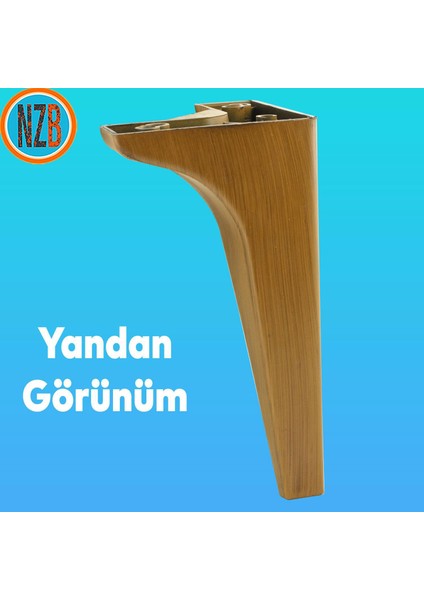 Mobilya Kanepe Çekyat Sehpa Tv Ünitesi Koltuk Ayağı 19 Cm Koyu Kahverengi Baza Ayak indirimleri