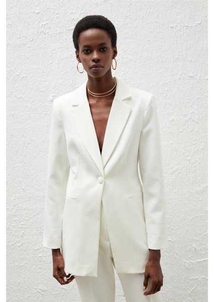 166-6005 Ekru Kadın Leopar Detaylı Ceket 36-42 fiyatları