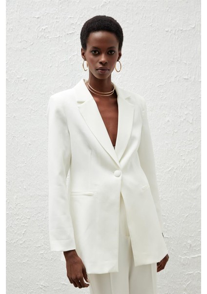 166-6005 Ekru Kadın Leopar Detaylı Ceket 36-42 indirimleri