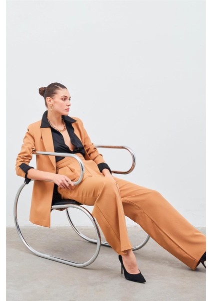 1061-5028 Camel Kadın Bol Paca Pantolon 36-42 fırsatları