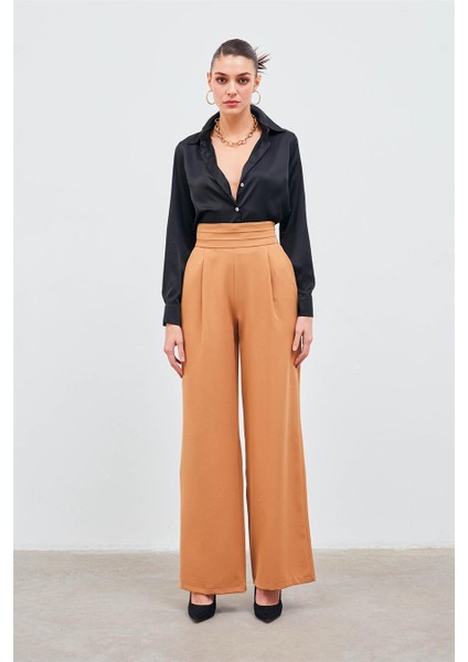1061-5028 Camel Kadın Bol Paca Pantolon 36-42 modelleri