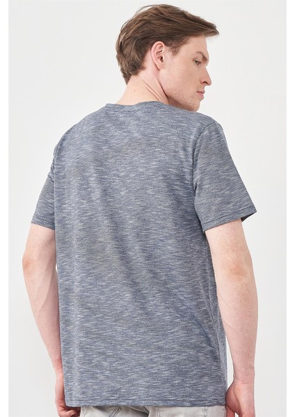Çetinkaya Mentality 3446 Bisiklet Yaka Regular T-Shirt Indigo fırsatları
