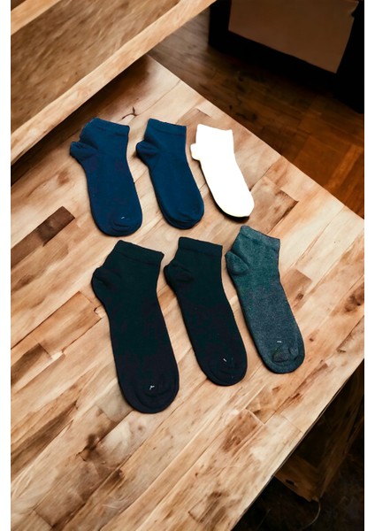 Erkek 6 Çift Kokulu Dikişsiz Kısa Bambu Çorap