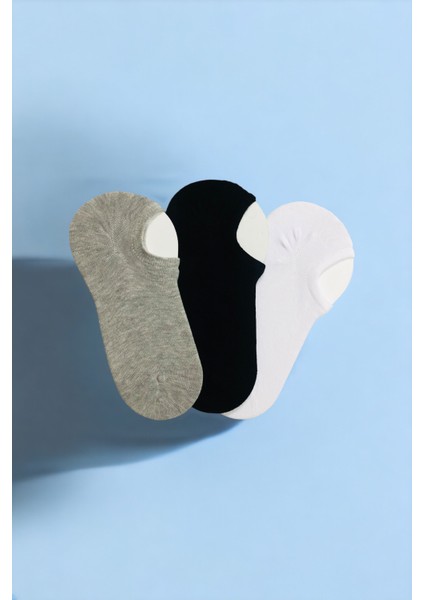 Erkek 3 Çift Görünmez Sneaker Çorap Seti