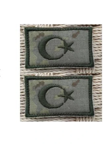 Kamuflaj Renk Ayyildiz Patch Arma Pec