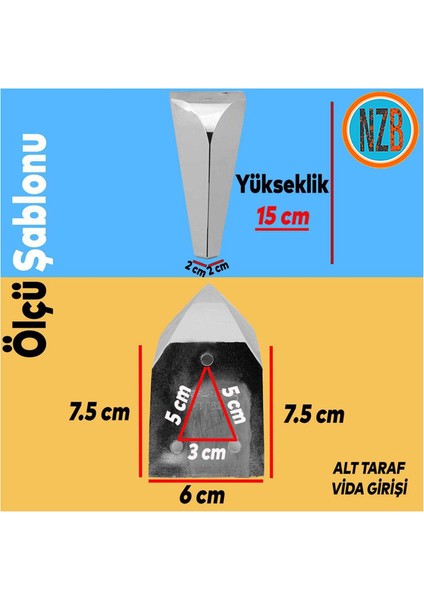 Mobilya Kanepe Sehpa Tv Ünitesi Koltuk Ayağı 15 Cm Krom Baza Ayak