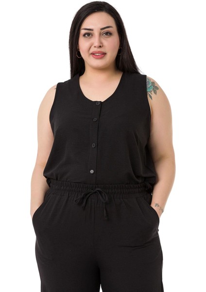 Büyük Beden Bluz Pantolon Aerobin Siyah Takım fiyatları