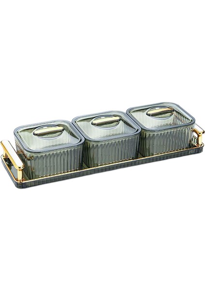 Dayanıklı Bölünmüş Yemekler Servis Kase Meyve Atıştırmalıkları 3 Izgara İle Plaka Servis (Yurt Dışından)