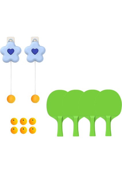 Çocukların Asılı Masa Tenis Eğitmeni Egzersiz Ekipmanı Mavi 4 Kürek (Yurt Dışından)