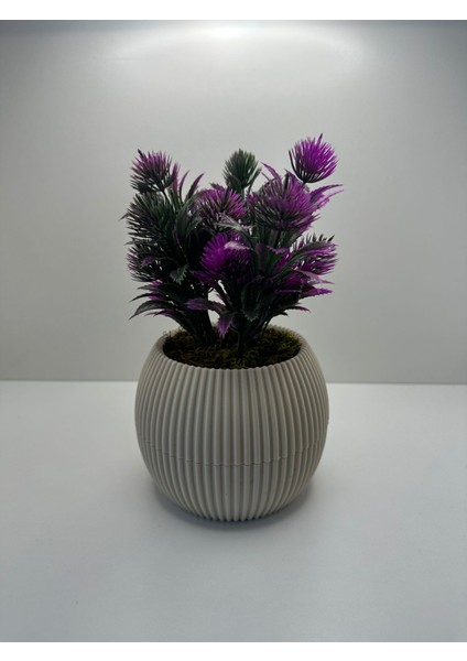 Bej Saksıda Yapay Çiçek Iğneli Çam Demeti Dekoratif Mutfak Banyo Masa Çiçeği 17 cm modelleri