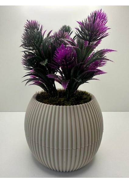 Bej Saksıda Yapay Çiçek Iğneli Çam Demeti Dekoratif Mutfak Banyo Masa Çiçeği 17 cm fırsatları