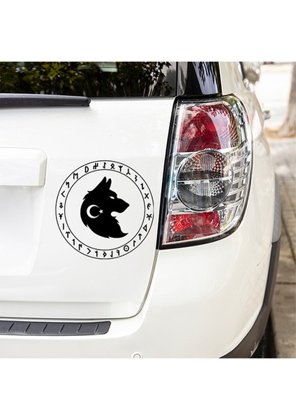 0012 Göktürk Kurt Kendinden Yapışkanlı Oto Sticker fiyatları
