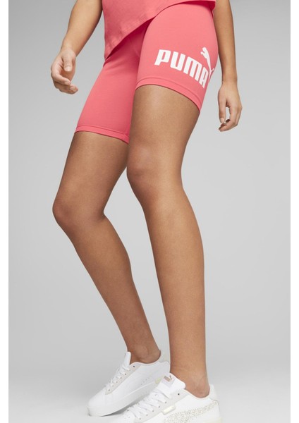 Ess 7" Logo Short Legging Pembe Kadın Tayt