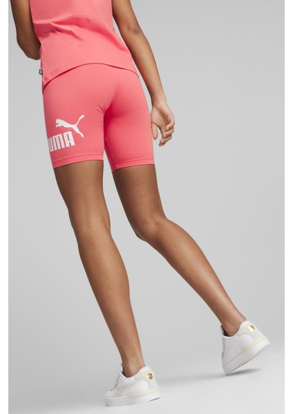 Ess 7" Logo Short Legging Pembe Kadın Tayt