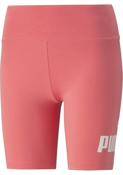 Ess 7" Logo Short Legging Pembe Kadın Tayt