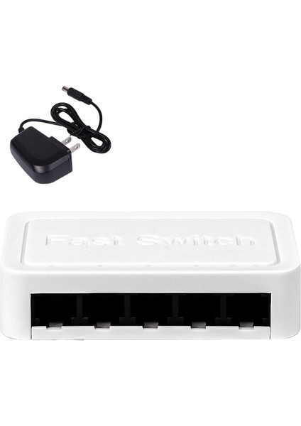 Mini Ağ Anahtarı Ev Ağı Hub Kompakt Siyah (Yurt Dışından)