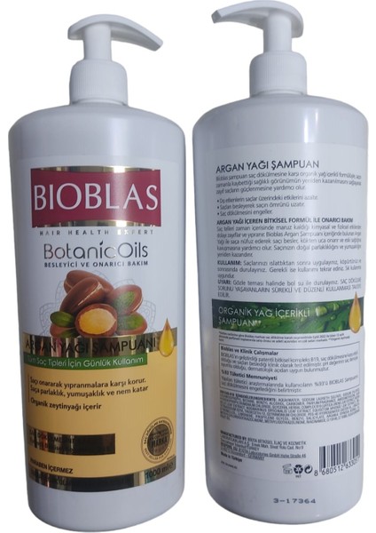 Botanic Oils Argan Yağı Şampuanı 1000 ml x 2 Adet