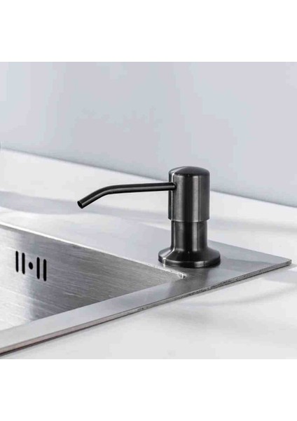 Siyah Ankastre Sıvı Sabunluk