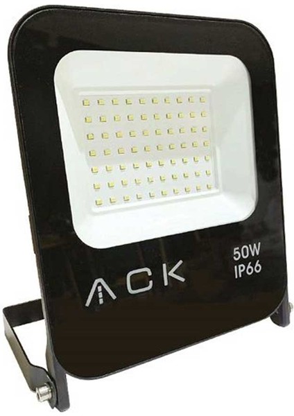 Ack Siyah Kasa 50W 6500K Beyaz LED Projektör AT62-05032