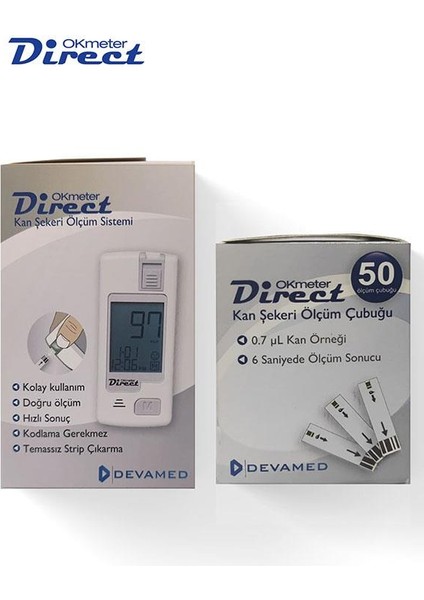 Okmeter Direct Ölçüm Cihazı ve 50 Adet Strip