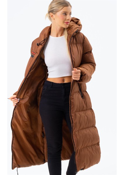 Z6756 Dewberry Bayan Şişme Kaban-Camel indirimleri