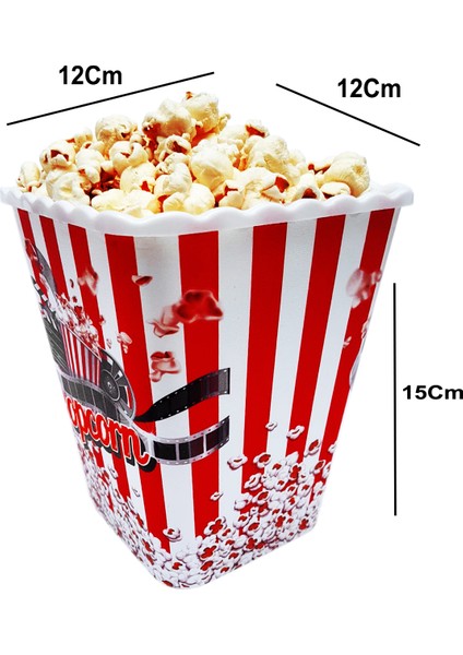 Patlamış Mısır Kovası Cips Kovası Popcorn Kutusu