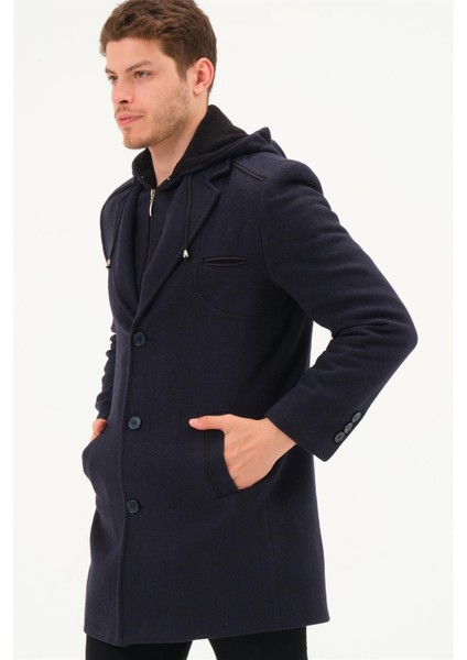 PLT8371 Dewbrry Erkek Palto-Diagonal Lacivert indirimleri