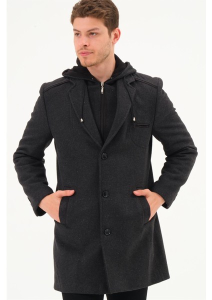 PLT8371 Dewbrry Erkek Palto-Diagonal Antrasıt modelleri