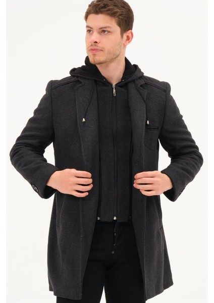 PLT8371 Dewbrry Erkek Palto-Diagonal Antrasıt fırsatları