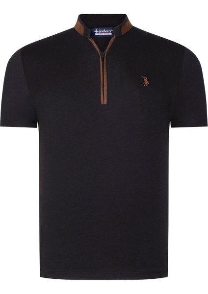 Ikili Set T8571 Dewberry Fermuarlı Erkek T-Shırt-Siyah-Bordo fiyatları