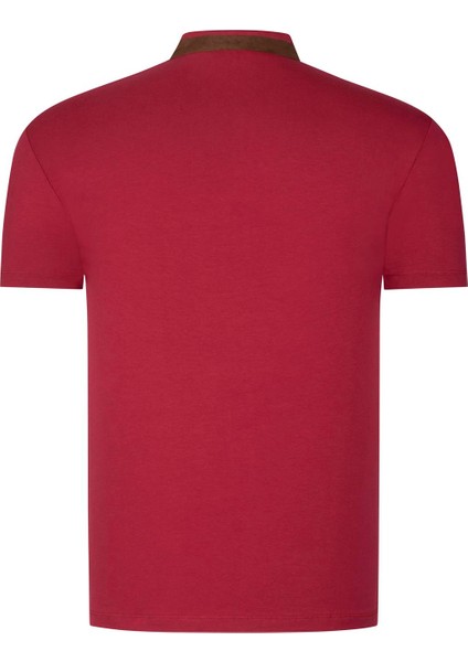 Ikili Set T8571 Dewberry Fermuarlı Erkek T-Shırt-Siyah-Bordo indirimleri