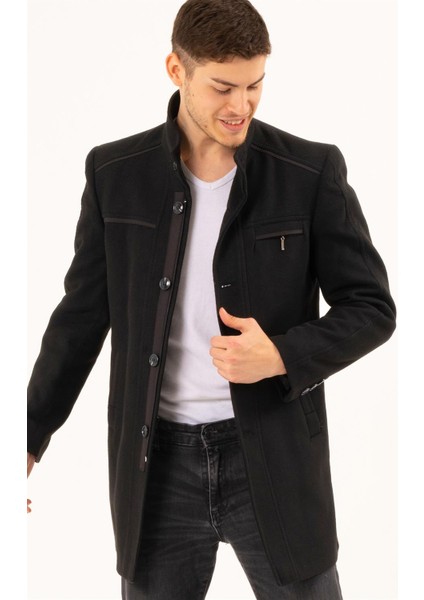 PLT8369 Dewberry Palto-Düz Siyah modelleri