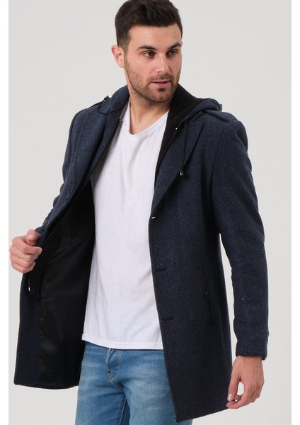 PLT8406 Dewberry Erkek Palto-Desenli Mavi fırsatları