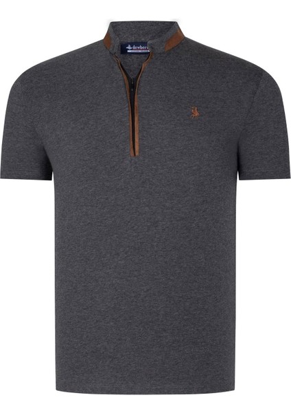 Ikili Set T8571 Dewberry Fermuarlı Erkek T-Shırt-Antrasit-Lacivert fiyatları