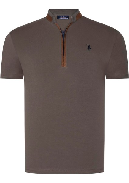 Ikili Set T8571 Dewberry Fermuarlı Erkek T-Shırt-Lacivert-Haki fırsatları