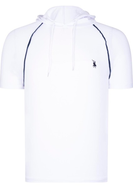 Ikili Set T8570 Dewberry Kapşonlu Erkek T-Shırt-Beyaz-Saks fiyatları