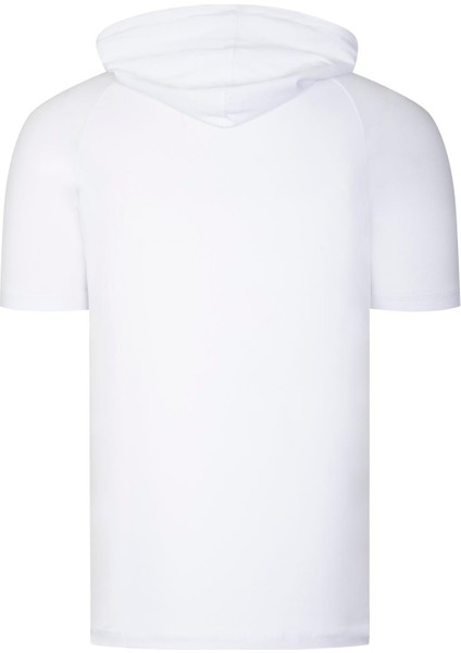 Ikili Set T8570 Dewberry Kapşonlu Erkek T-Shırt-Beyaz-Saks modelleri