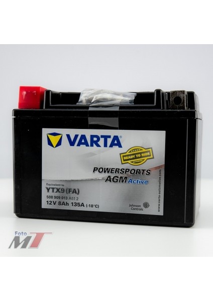 Ytx9 (Fa) 8AH Varta Kuru Tip Motosiklet Aküsü