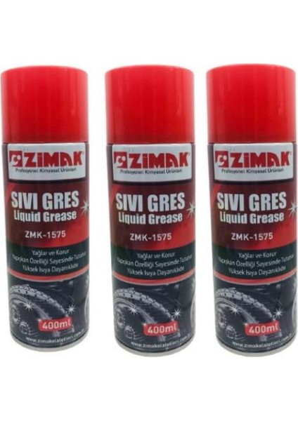 ZMK-1575 2+1pkt Sıvı Gres Yağlama Spreyi 1200ML